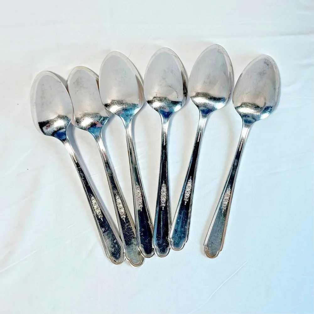 12 Vintage H&T Mfg Co. (Holmes & Tuttle) Spoons Silver Plated Wentworth 1938